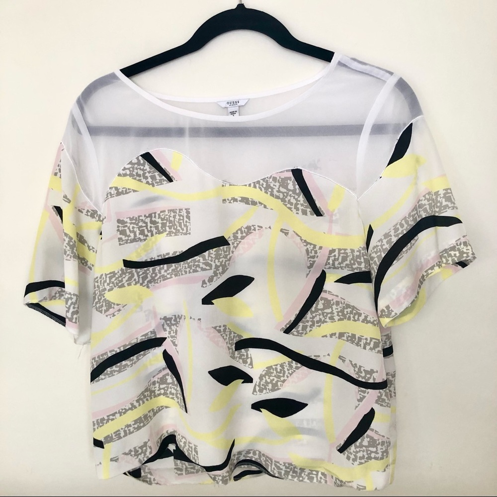 Guess Women’s Sheer Flowy Top